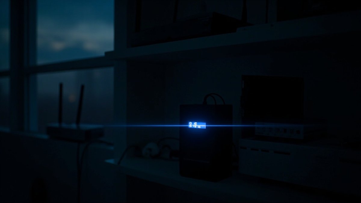 UPS kecil mengekalkan modem gentian optik, router Wi-Fi dan perakam CCTV semasa bekalan terputus