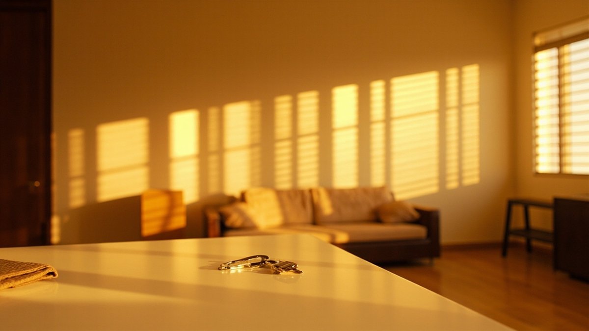 A key on the counter of an empty unit ready for a new tenant