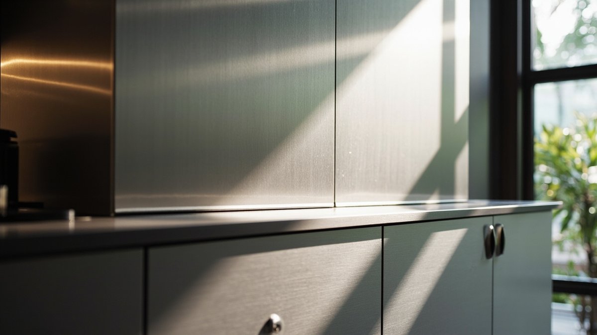 Stainless steel and aluminium kitchen cabinets in a Malaysian wet kitchen