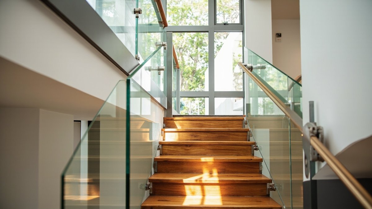 Staircase with a glass balustrade upgrade