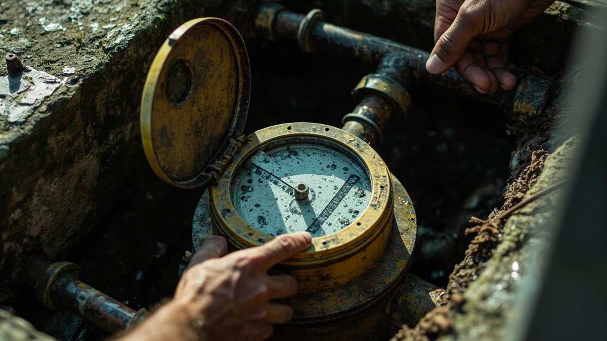 Memeriksa meter air kediaman untuk mengesan kebocoran paip tersembunyi