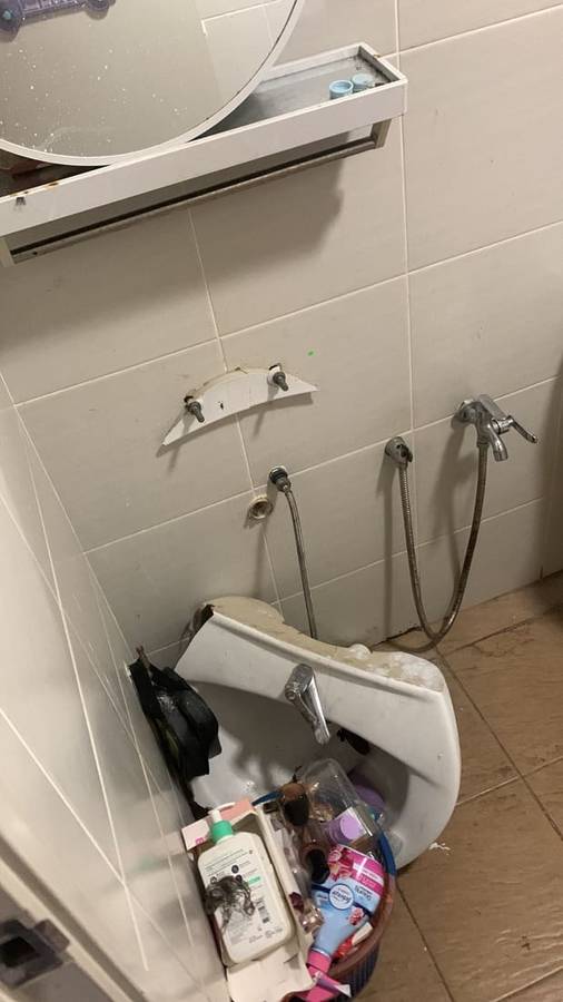 Before: Basin re-mounted from scratch