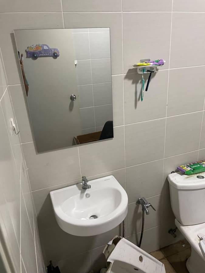 After: Basin re-mounted from scratch