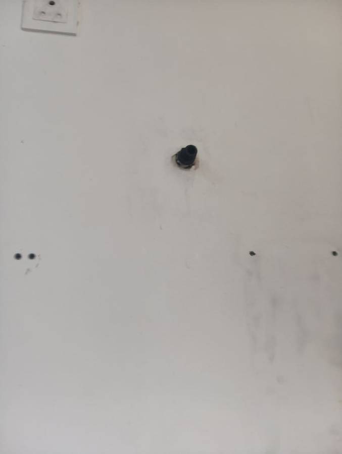 Before: Shower head restored