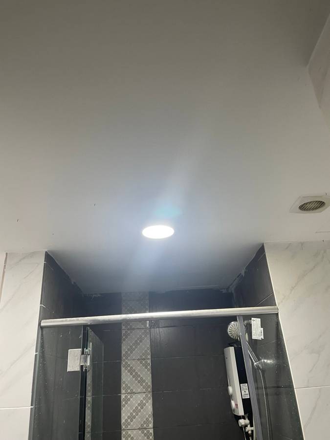 After: Bathroom ceiling after a leak