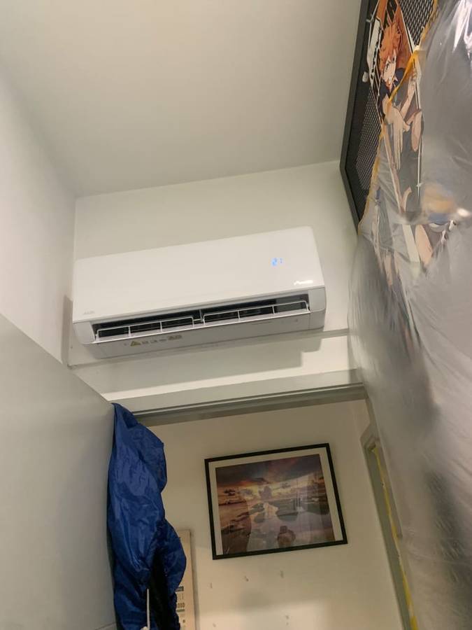 After: Aircon repair, reassembled properly