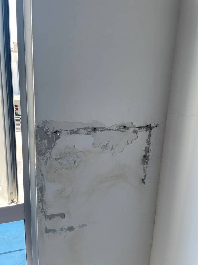 Before: PU injection waterproofing