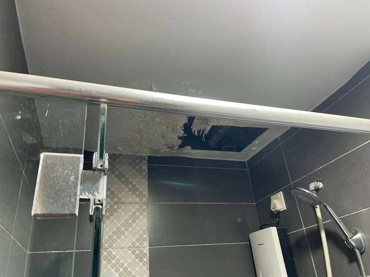 Before: Shower leak traced & waterproofed